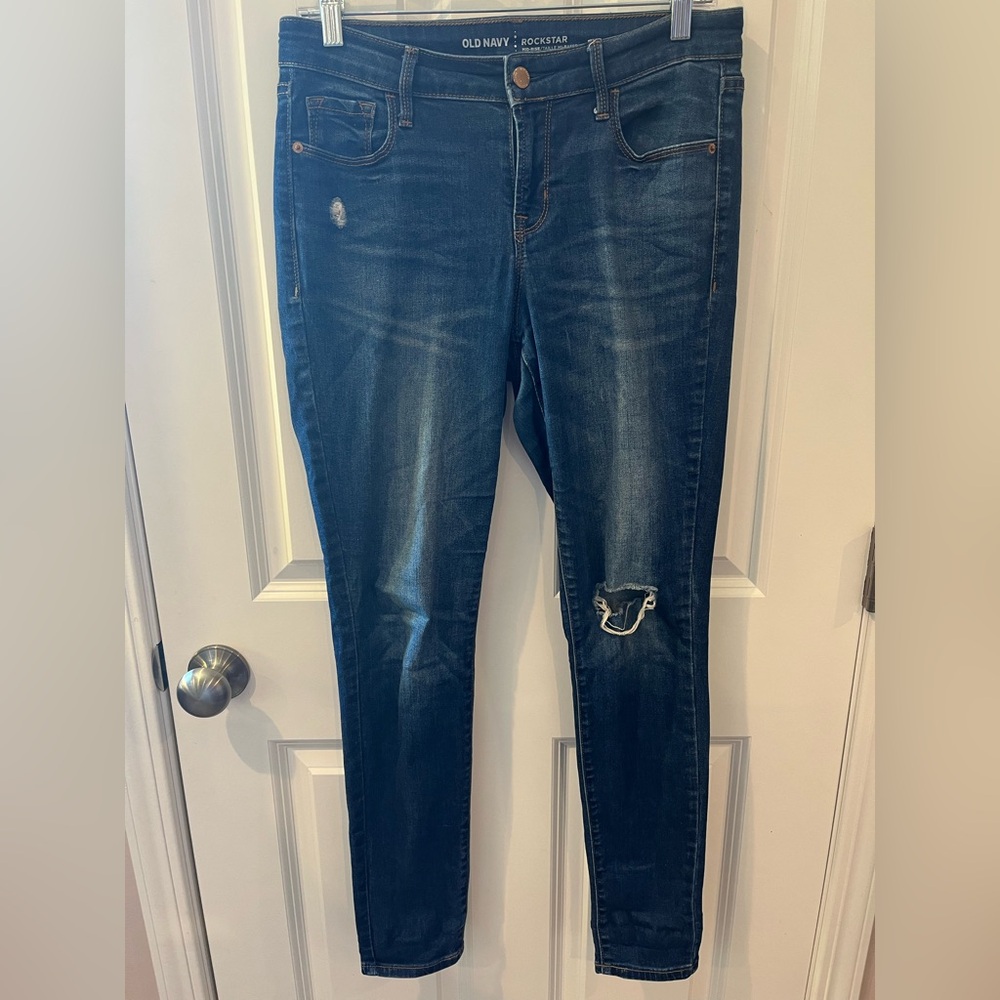 Old Navy Rockstar Mid Rise Skinny Jeans Size 4